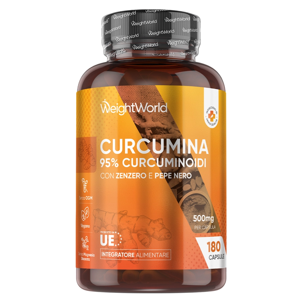Curcumina con Zenzero & Pepe Nero WeightWorld | 180 Capsule