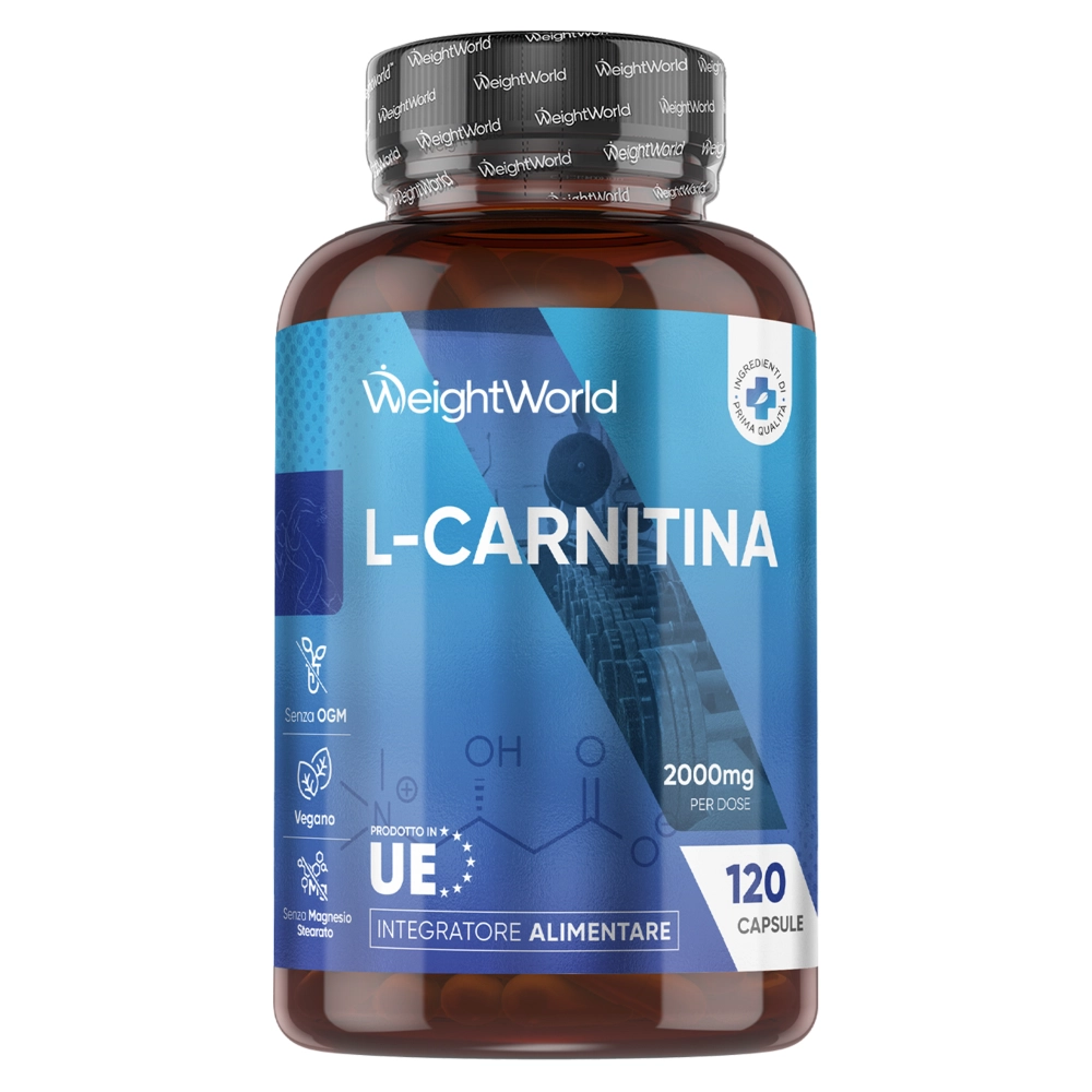 L-Carnitina 120 Capsule | 2000 mg per dose | Energia & Metabolismo