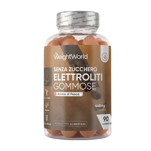 WeightWorld Gummies Elettroliti | 90 Gommose | 5 Elettroliti | Senza Zucchero