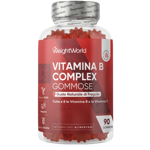 WeightWorld Vitamina B Complex Gommose | 1 Mese Fornitura | Capelli e Unghie